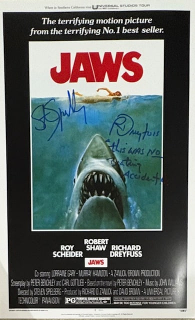 JAWS signed Spielberg and Dreyfuss 11x17 poster print (1 of 1)
