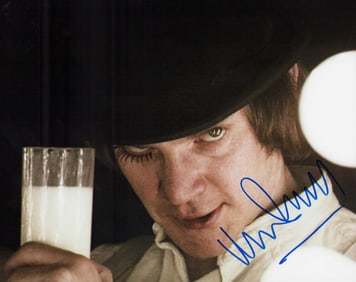Malcolm McDowell signed photograph