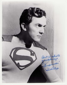 Kirk Alyn signed Superman photograph