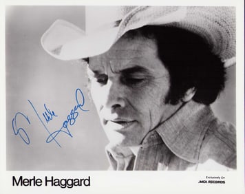 Merle Haggard signed photograph