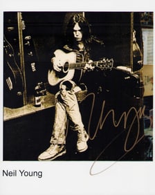 Neil Young signed photograph