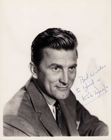 Kirk Douglas signed photograph
