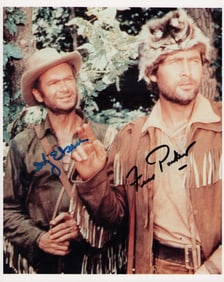 Fess Parker and Buddy Ebsen signed photograph