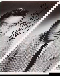 Jackie Gleason signed photograph: A vintage signed non Honeymooners 8x10 funny shot of the legend Certificate of AuthenticityEVERY item in this auction comes with at minimum a full illustrated serial numbered COA signed by the worlds