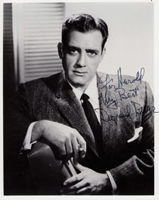 Raymond Burr signed photograph