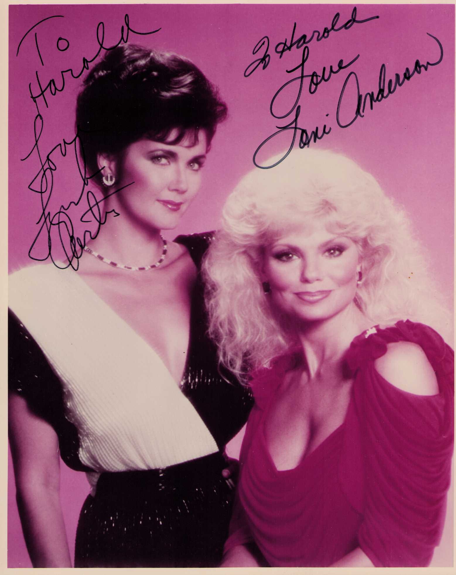 Loni Anderson and Lynda Carter signed photograph (1 of 1)