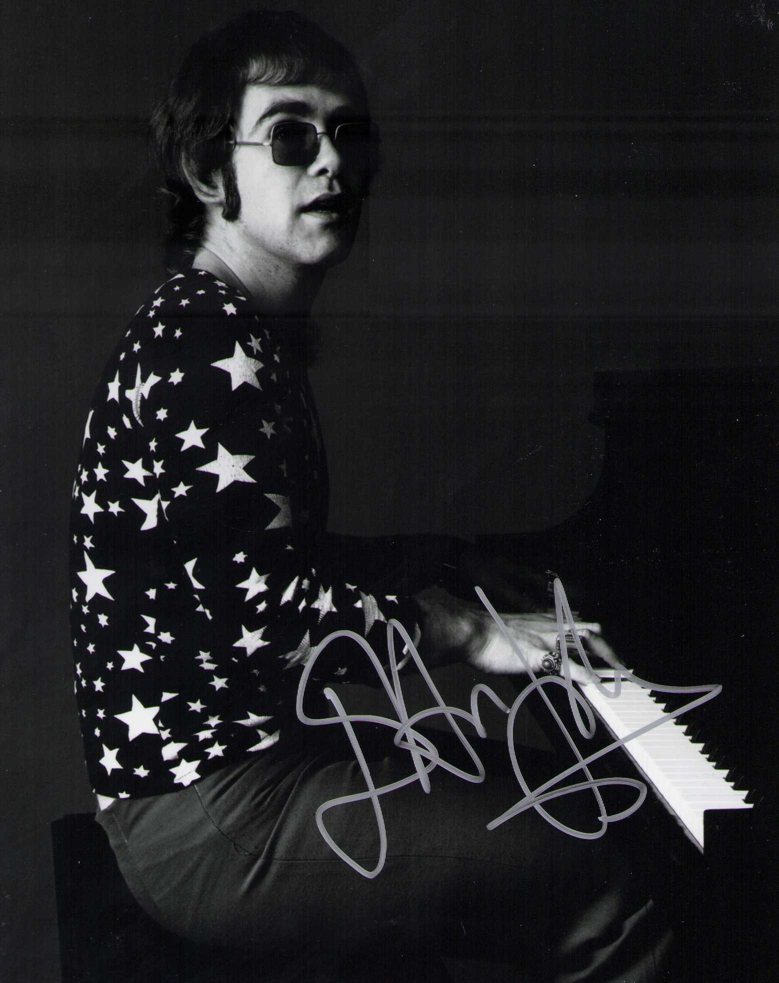 Elton John signed photograph (1 of 1)