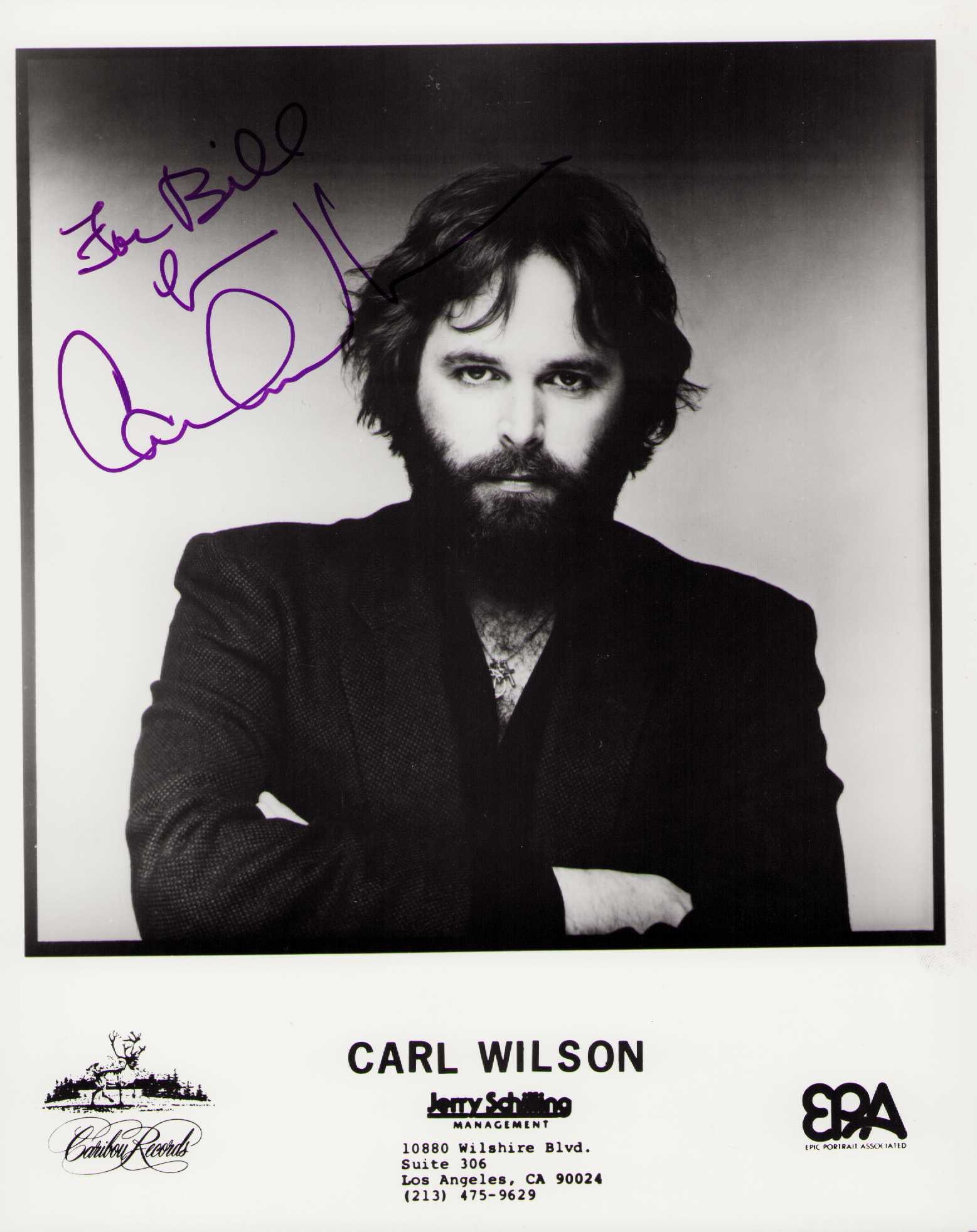 Carl Wilson signed photograph (1 of 1)