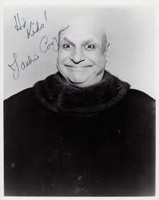 Jackie Coogan Addams Family Uncle Fester signed photograph