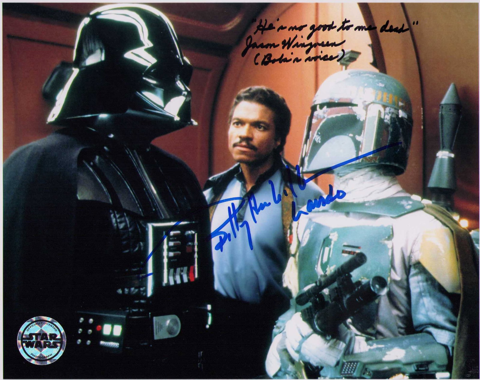 Lando and Boba Fett Star Wars signed photograph (1 of 1)