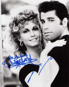 Grease cast signed photograph