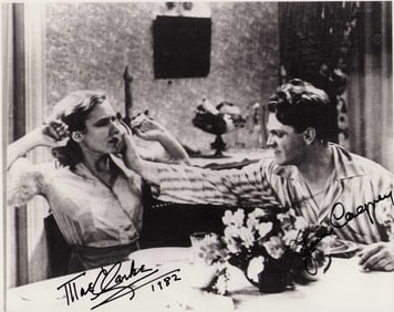 Jimmy Cagney and Mae Clarke signed photograph