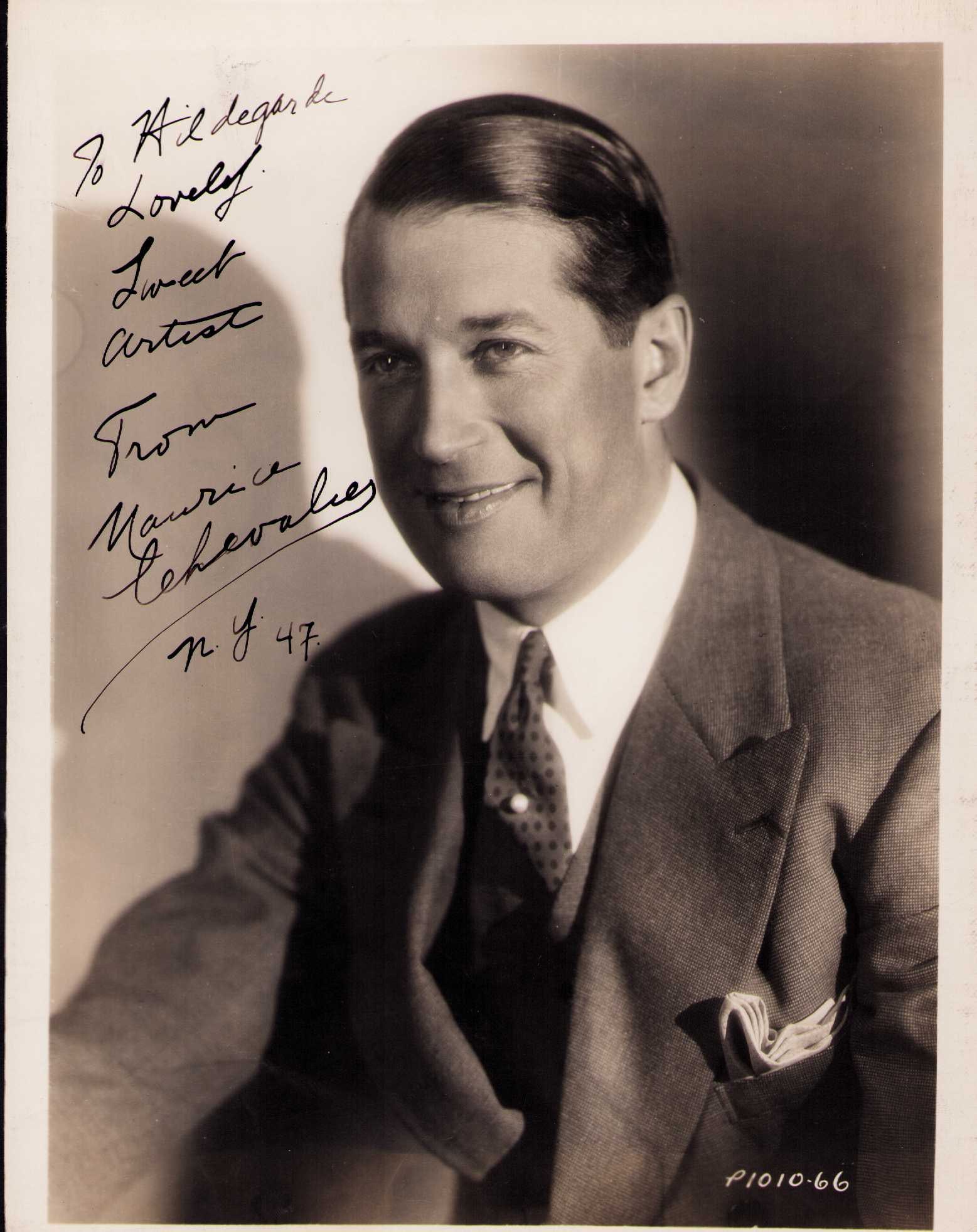 Maurice Chevalier signed photograph (1 of 1)