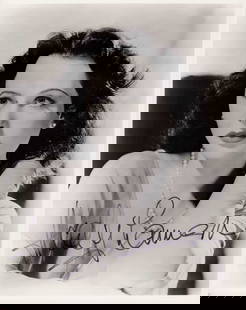 Hedy Lamarr signed photograph: Scarce signed young 8x10 of Hedy nicely signed Certificate of AuthenticityEVERY item in this auction comes with at minimum a full illustrated serial numbered COA signed by the worlds leading authentic