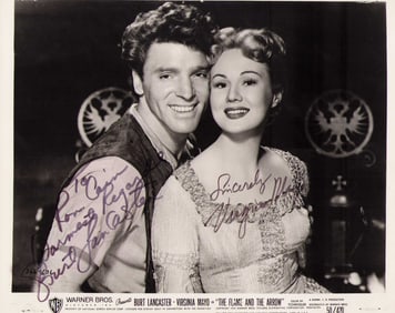 Burt Lancaster and Virginia Mayo signed photograph
