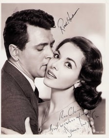 Rock Hudson and Dana Wynter signed photograph