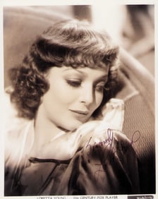 Loretta Young signed photograph