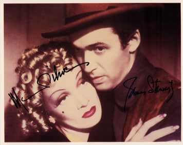 Marlene Dietrich and James Stewart signed photograph