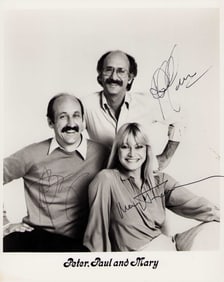 Peter Paul and Mary signed photograph