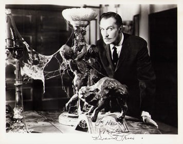 Vincent Price signed photograph