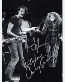 James Taylor and Carly Simon signed photograph