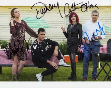 Schitts Creek cast signed photograph