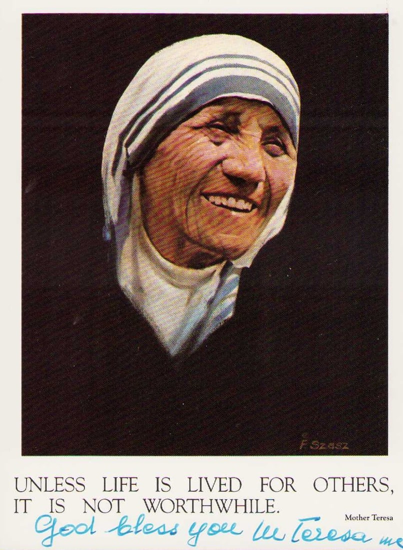 Mother Teresa signed photograph (1 of 1)