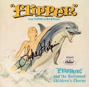 Luke Halpin rare Flipper signed 45 record