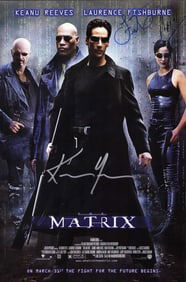 The Matrix signed cast poster print