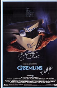 Gremlins cast signed poster print