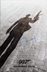 James Bond signed poster print