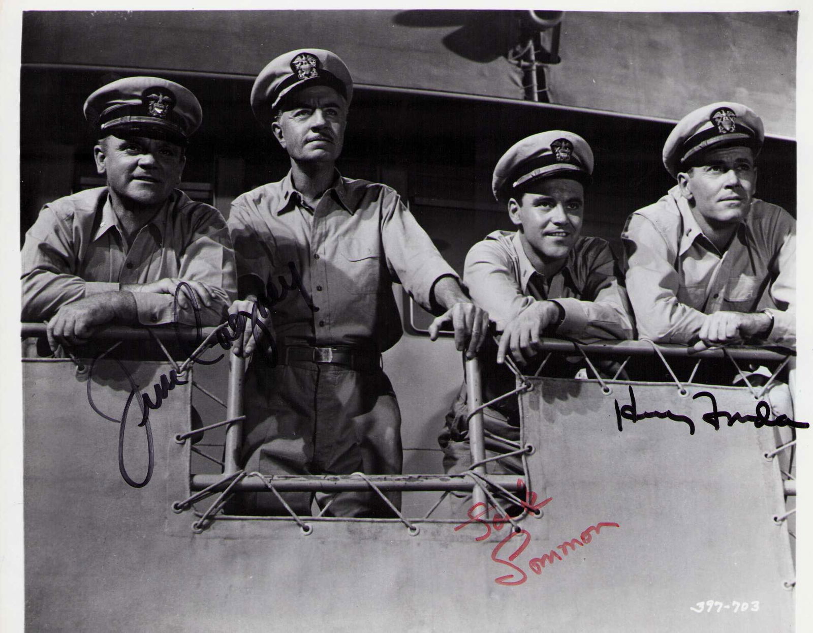 Henry Fonda, jack Lemmon and Jimmy Cagney signed photograph (1 of 1)