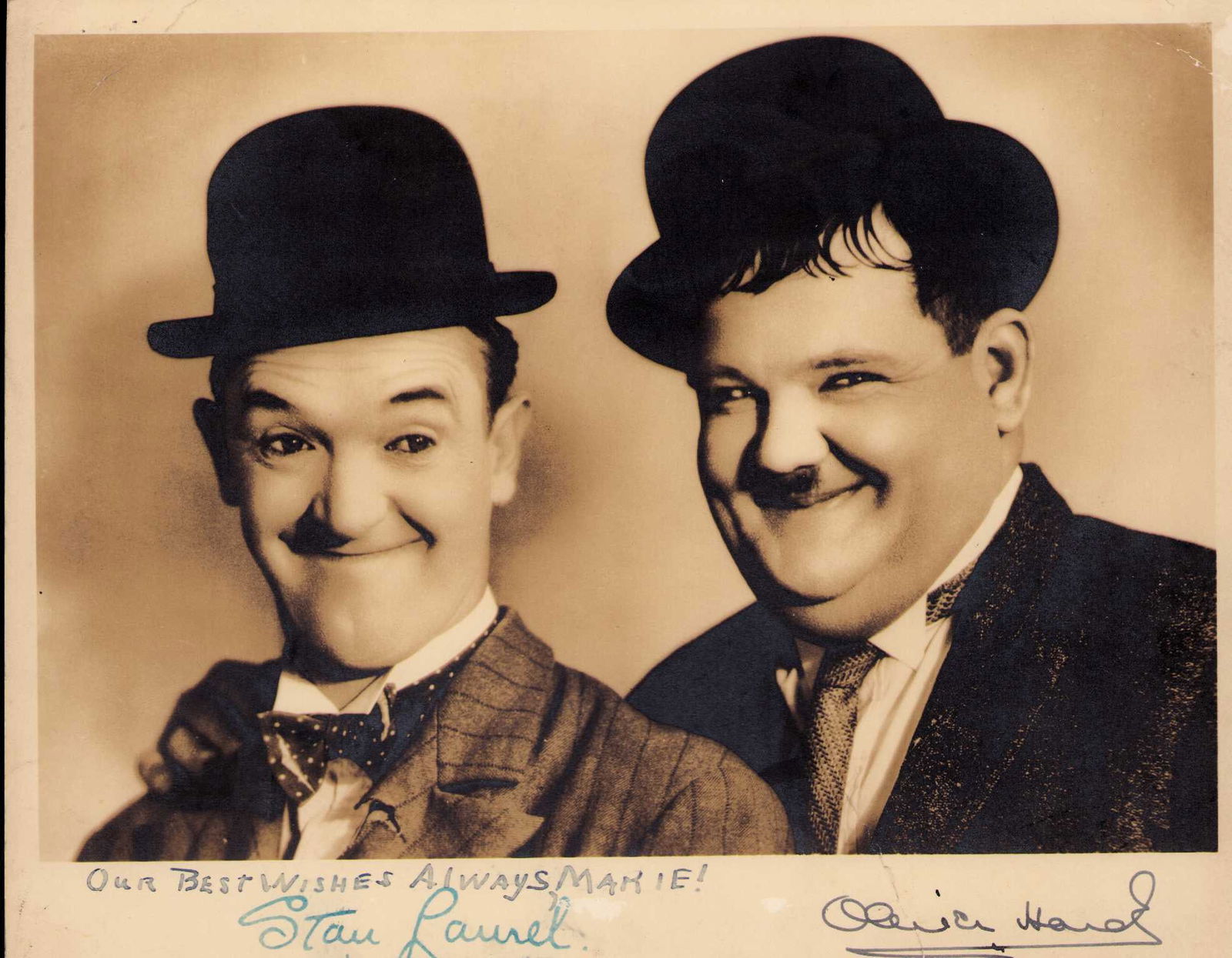 Laurel and Hardy signed photograph (1 of 1)