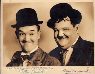 Laurel and Hardy signed photograph