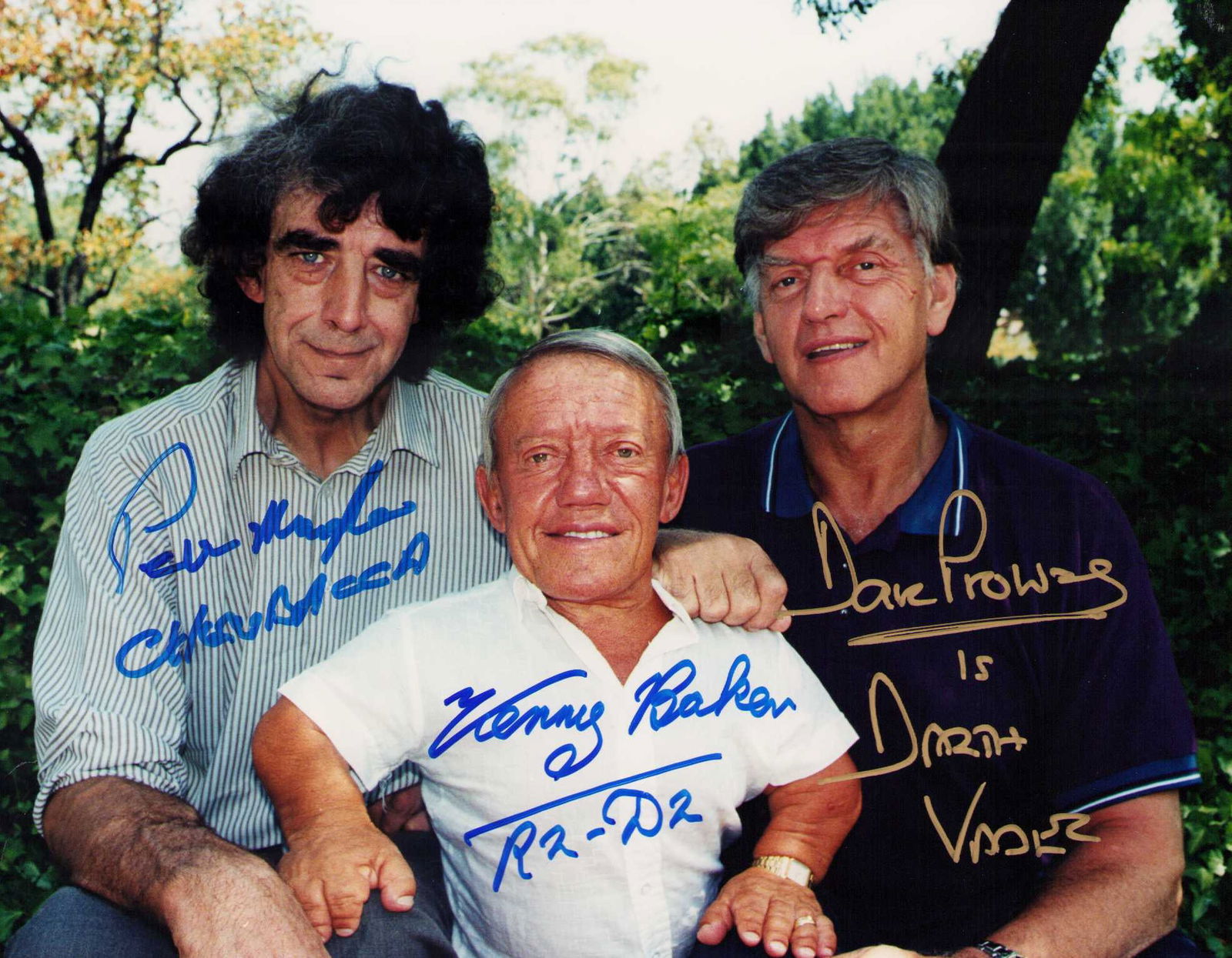 Peter Mayhew, Kenny Baker and Dave Prowse signed photograph (1 of 1)