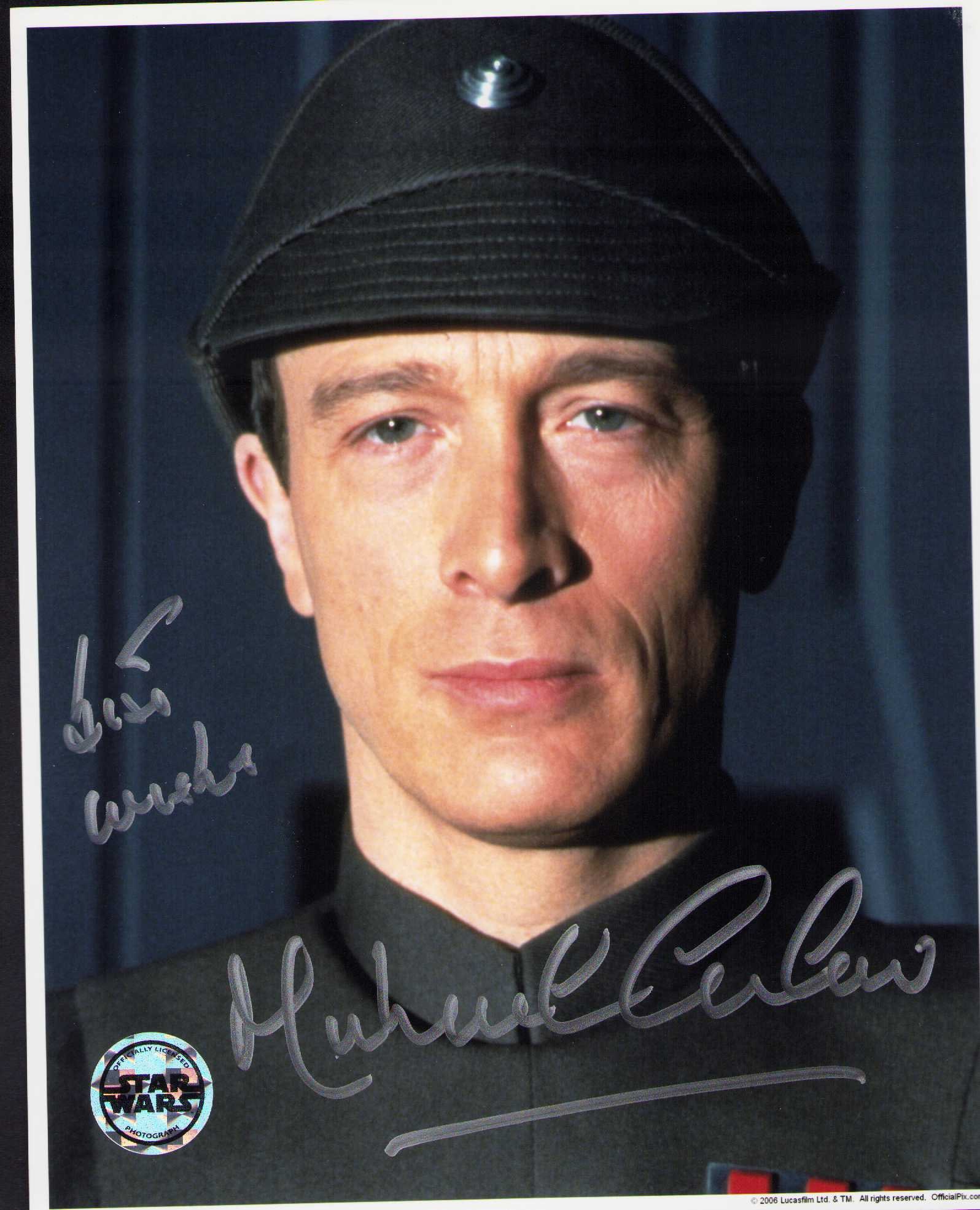 Michael Culver Star Wars signed photograph: A Star Wars signed in character 8x10 Certificate of AuthenticityEVERY item in this auction comes with at minimum a full illustrated serial numbered COA signed by the worlds leading authenticator in En