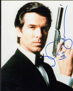 Pierce Brosnan James Bond signed photograph: As James Bond signed 8x10 Certificate of AuthenticityEVERY item in this auction comes with at minimum a full illustrated serial numbered COA signed by the worlds leading authenticator in Entertainment