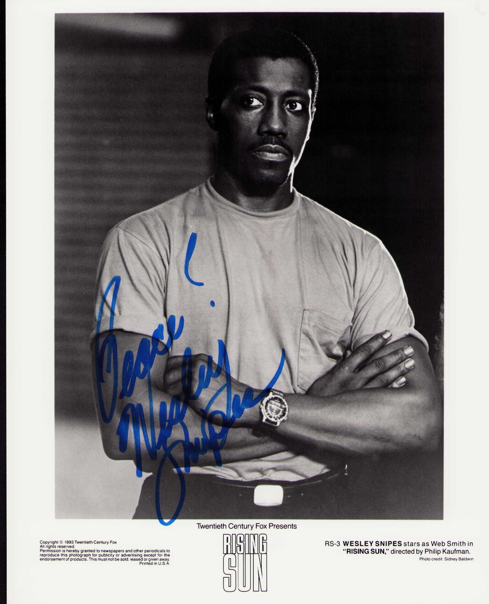 Wesley Snipes Rising Sun vintage signed photograph (1 of 1)