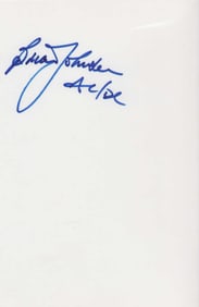 Brian Johnston AC DC signed page