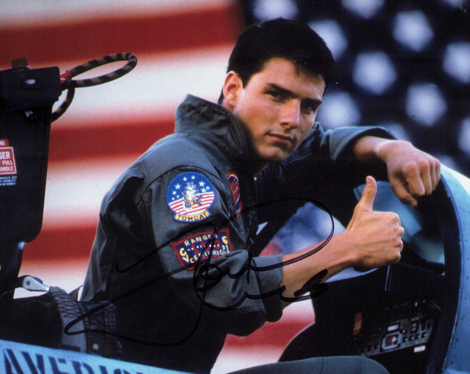 Tom Cruise Top Gun signed photograph: In the cockpit in top Gun classic signed 8x10 Certificate of AuthenticityEVERY item in this auction comes with at minimum a full illustrated serial numbered COA signed by the worlds leading authentica