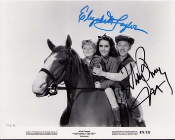 National Velvet cast signed photograph