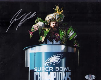 Jason Kelce signed photograph PSA DNA