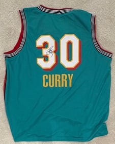 Stephen Curry signed jersey