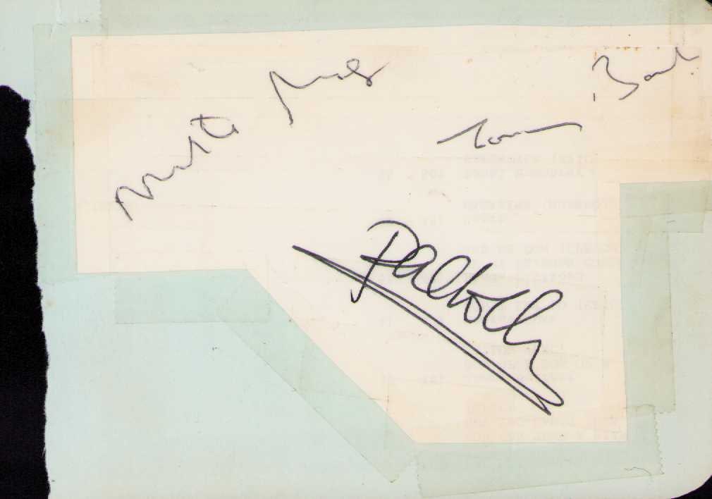 Genesis set of vintage signatures (1 of 1)