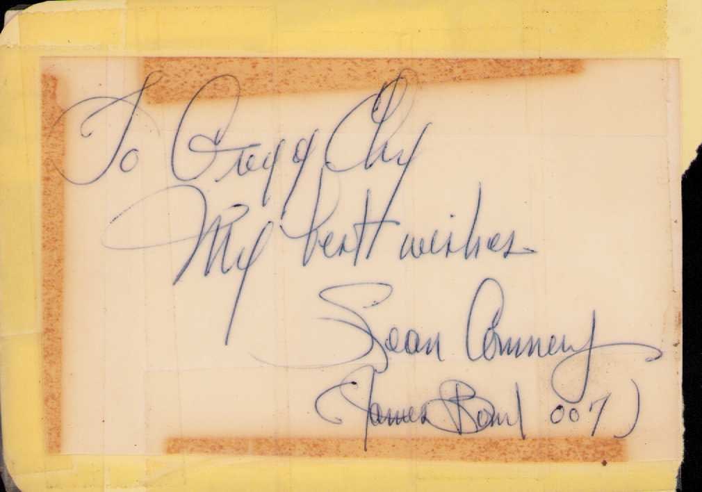 Sean Connery RARE Bond signature (1 of 1)
