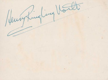 Henry Ringling signature