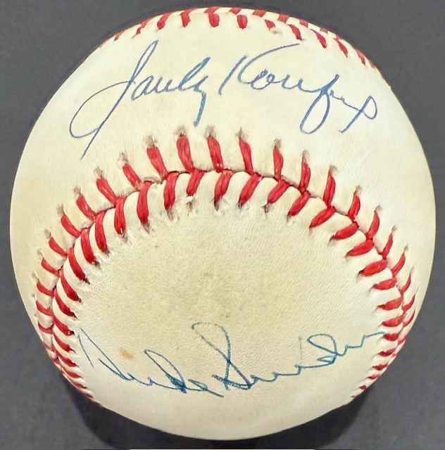 Duke Snider and Sandy Koufax signed baseball (1 of 1)