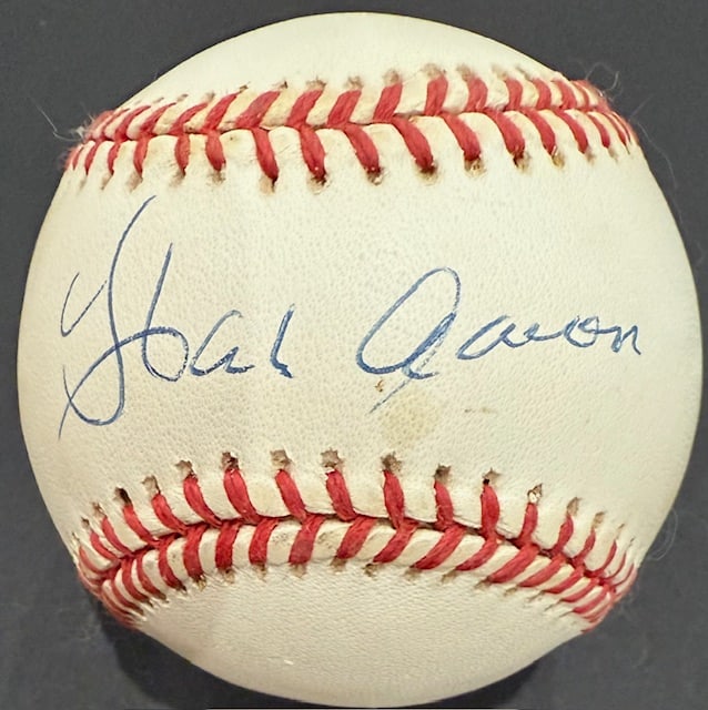 Hank Aaron signed baseball (1 of 1)