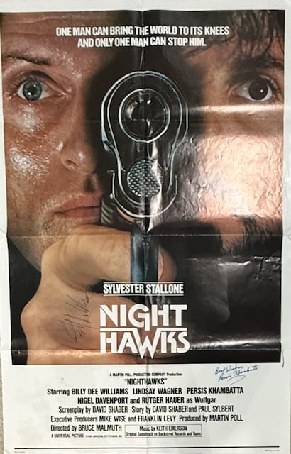 Nighthawks movie poster cast signed (1 of 1)