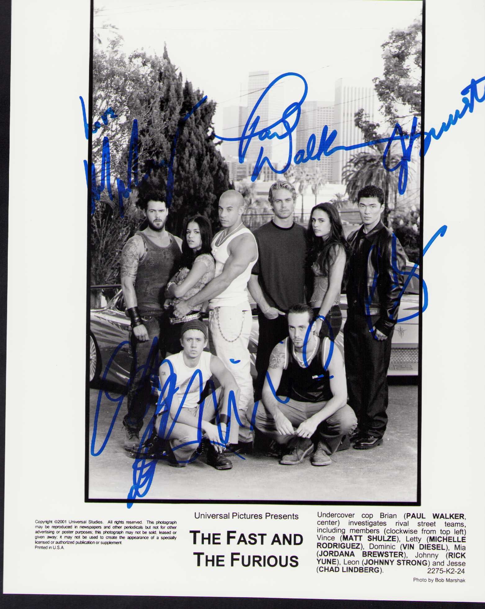 fast and Furious cast signed photograph (1 of 1)